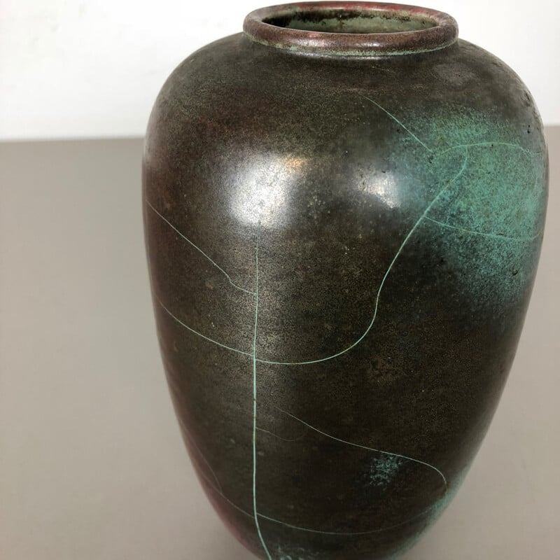 Vase d'atelier vintage en céramique par Richard Uhlemeyer Hannover, Allemagne 1940