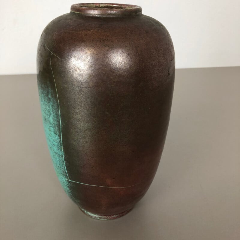 Vaso da laboratorio in ceramica vintage di Richard Uhlemeyer Hannover, Germania 1940