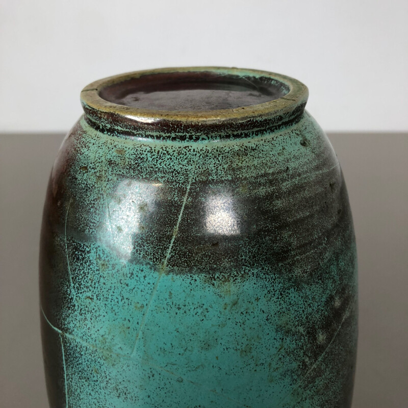 Vase d'atelier vintage en céramique par Richard Uhlemeyer Hannover, Allemagne 1940