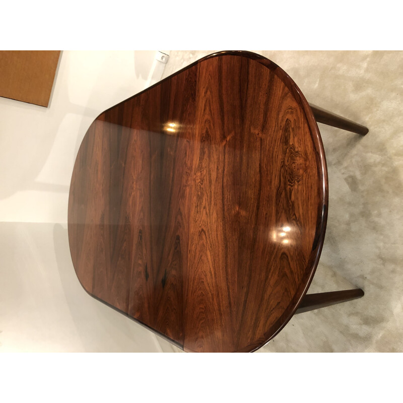 Vintage dining table rosewood Scandinavian 1960s