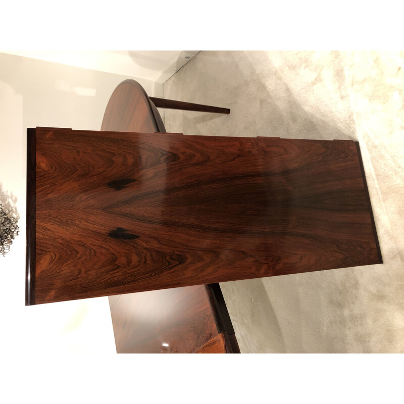 Vintage dining table rosewood Scandinavian 1960s