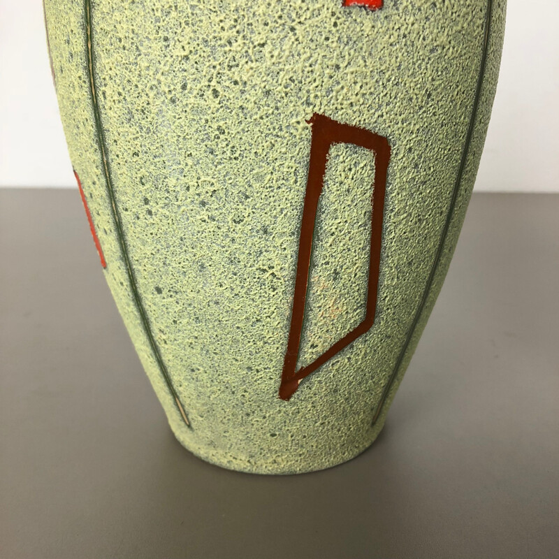 Par de vasos de cerâmica vintage para Scheurich, Alemanha 1960