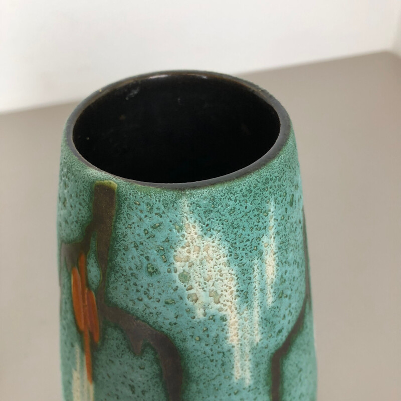 Par de vasos de cerâmica vintage para Scheurich, Alemanha 1960