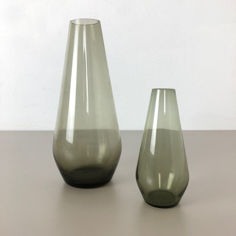 Paire de vases vintage à turmaline de Wilhelm Wagenfeld pour le WMF, Allemagne 1960