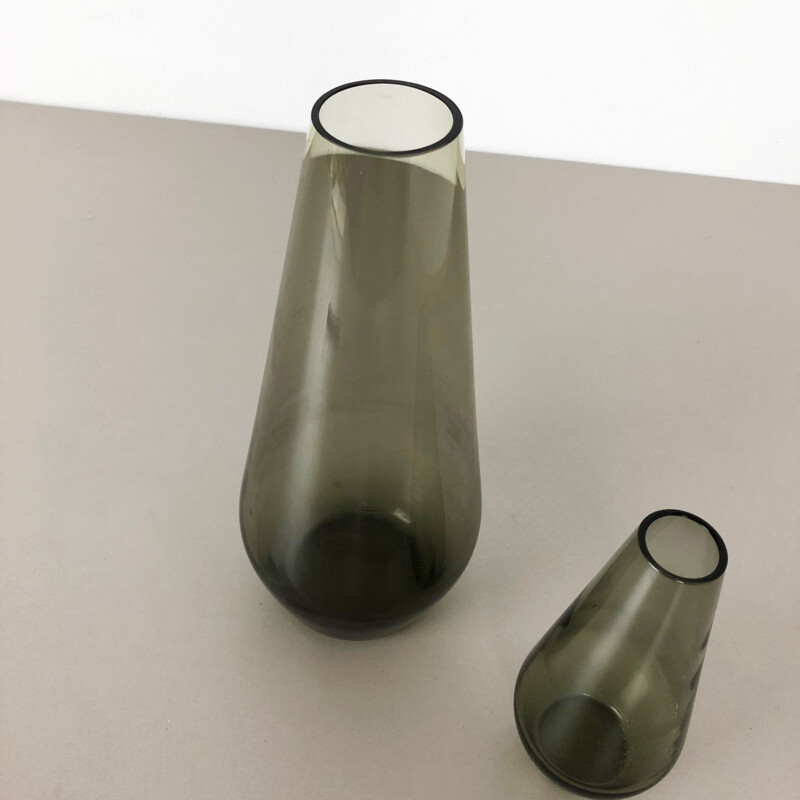 Par de vasos de turmalina vintage de Wilhelm Wagenfeld para a WMF, Alemanha 1960