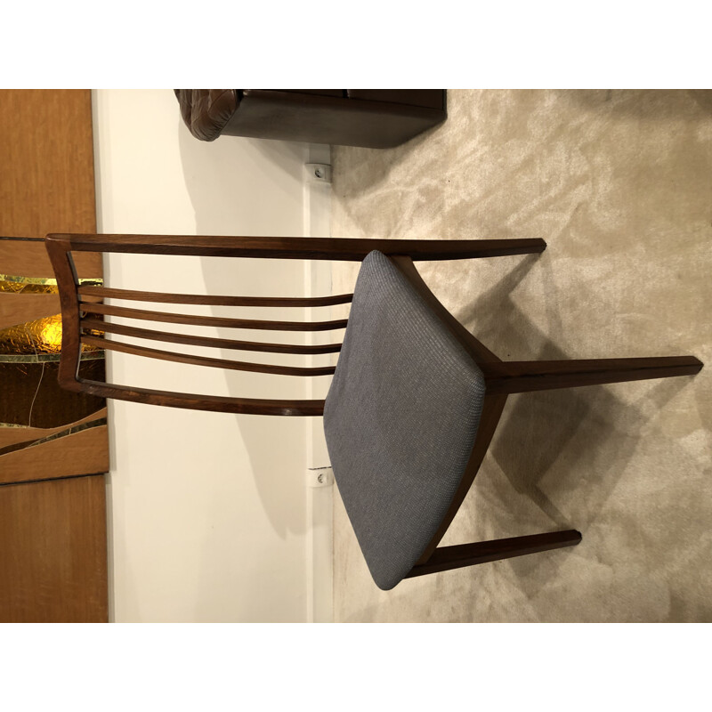 Set of 6 vintage rosewood chairs Scandinavian 1960s