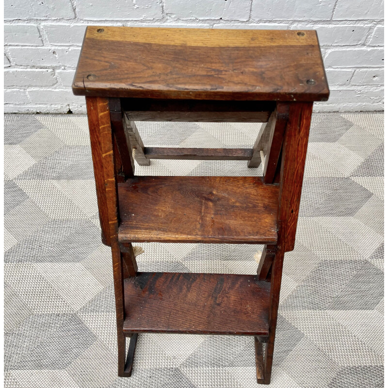 Vintage Folding Step Ladder Wooden