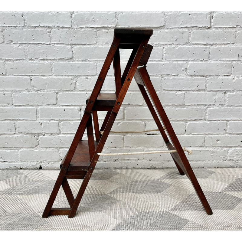 Vintage Folding Step Ladder Wooden