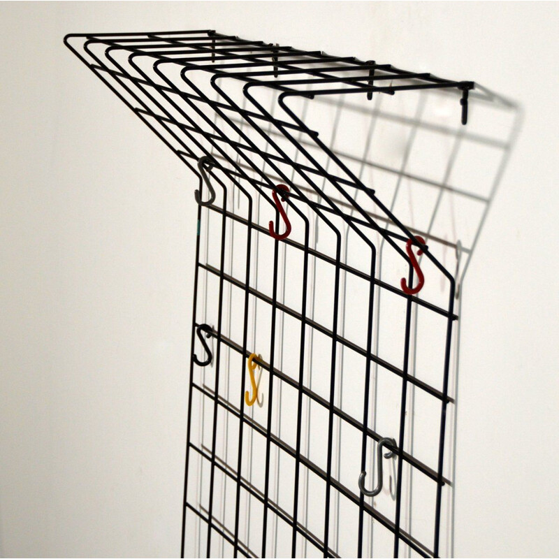 Vintage wire coat rack by Karl Fichtel for Drahtwerke Erlau 1950s