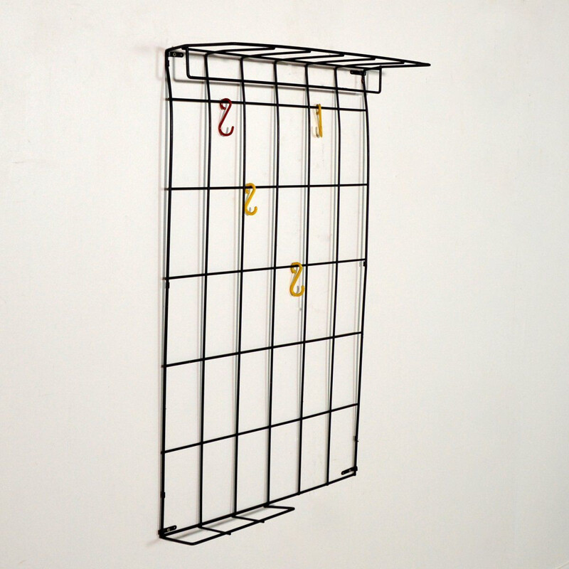 Vintage wire coat rack by Karl Fichtel for Drahtwerke Erlau 1950s