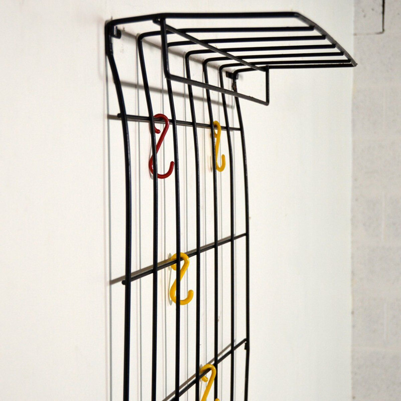 Vintage wire coat rack by Karl Fichtel for Drahtwerke Erlau 1950s