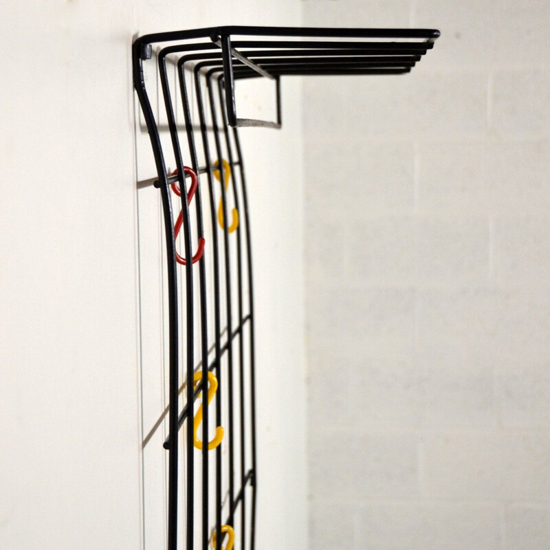 Vintage wire coat rack by Karl Fichtel for Drahtwerke Erlau 1950s