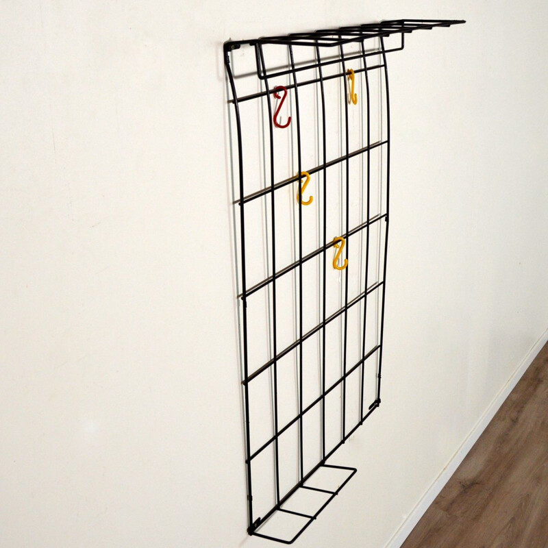 Vintage wire coat rack by Karl Fichtel for Drahtwerke Erlau 1950s