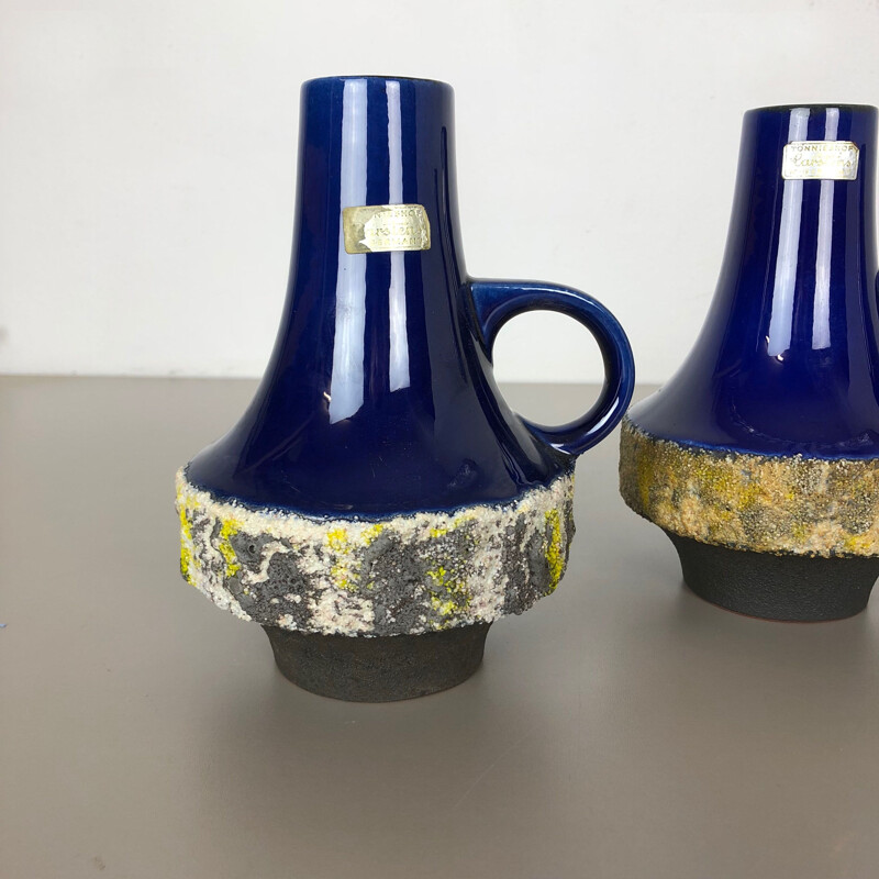 Ensemble de 3 vases vintage en céramique par Heinz Siery pour Carstens Tönnieshof, Allemagne 1970