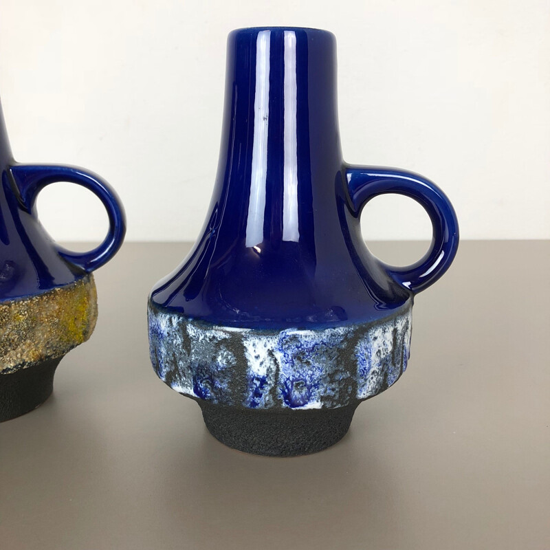 Conjunto de 3 vasos de cerâmica vintage de Heinz Siery para Carstens Tönnieshof, Alemanha 1970