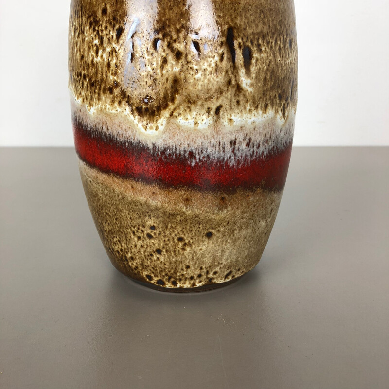 Vintage fat lava Vase aus Keramik von Heinz Siery für Carstens Tönnieshof, Deutschland 1970