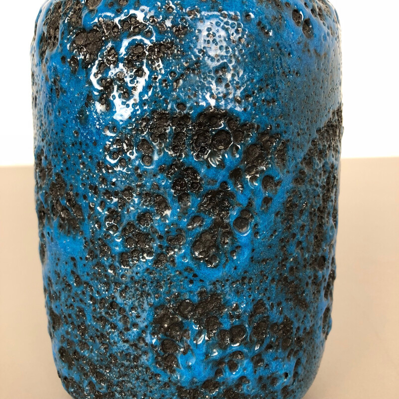 Jarrón vintage de cerámica de lava gorda de Gräflich Ortenburg, Alemania 1950