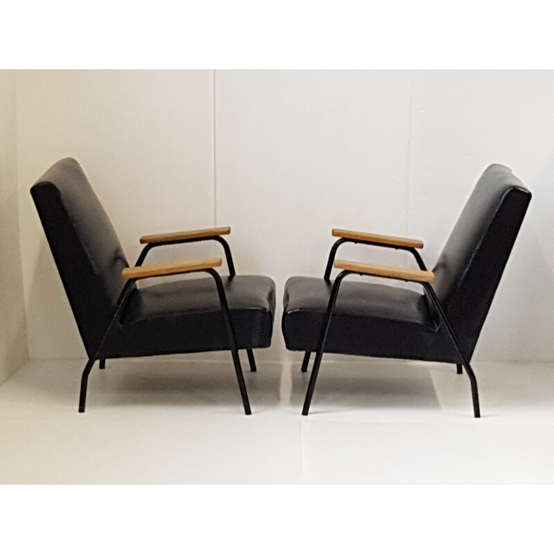 Pair of Meurop "Rio" armchairs, Pierre GUARICHE - 1950s