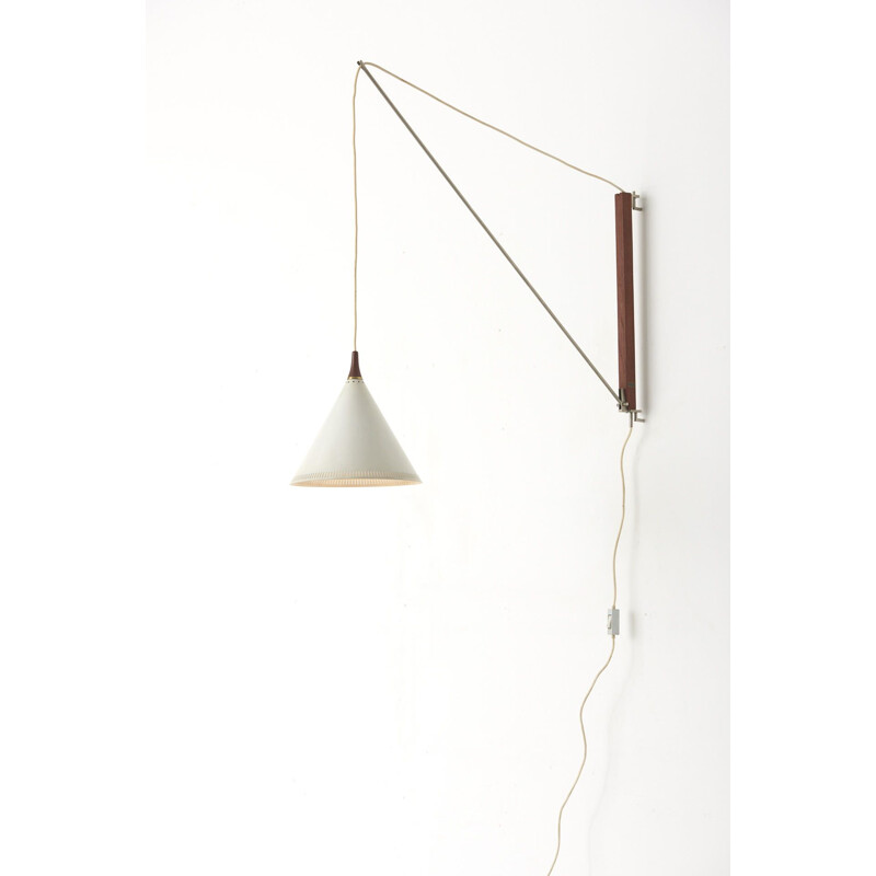 Vintage Swing Arm Wall Lamp by Willem Hagoort Netherlands 1950s