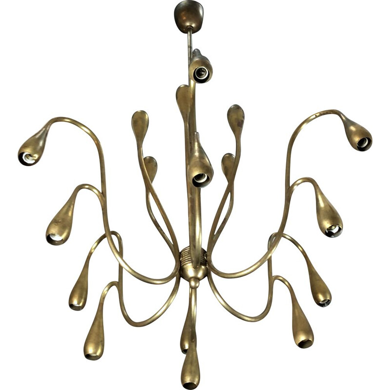 Vintage chandelier to Angelo Lelii for Arredoluce 1950s