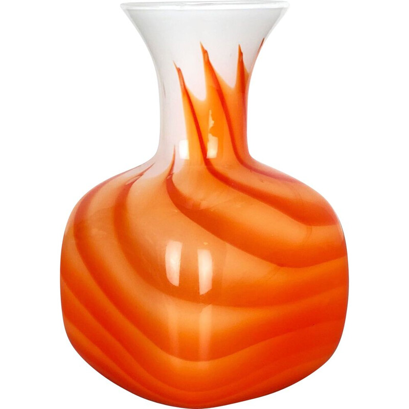 Large vintage Pop Art Opaline Florence Vase 1970s
