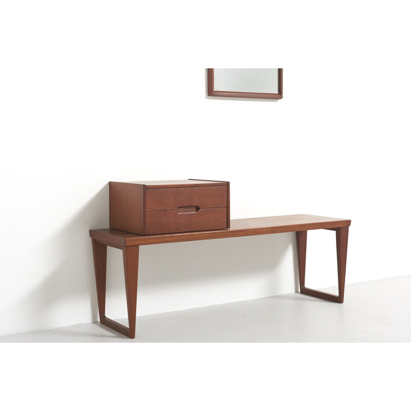 Vintage Chest of Drawers and Mirror by Kai Kristiansen for Aksel Kjersgaard Denmark 1960s