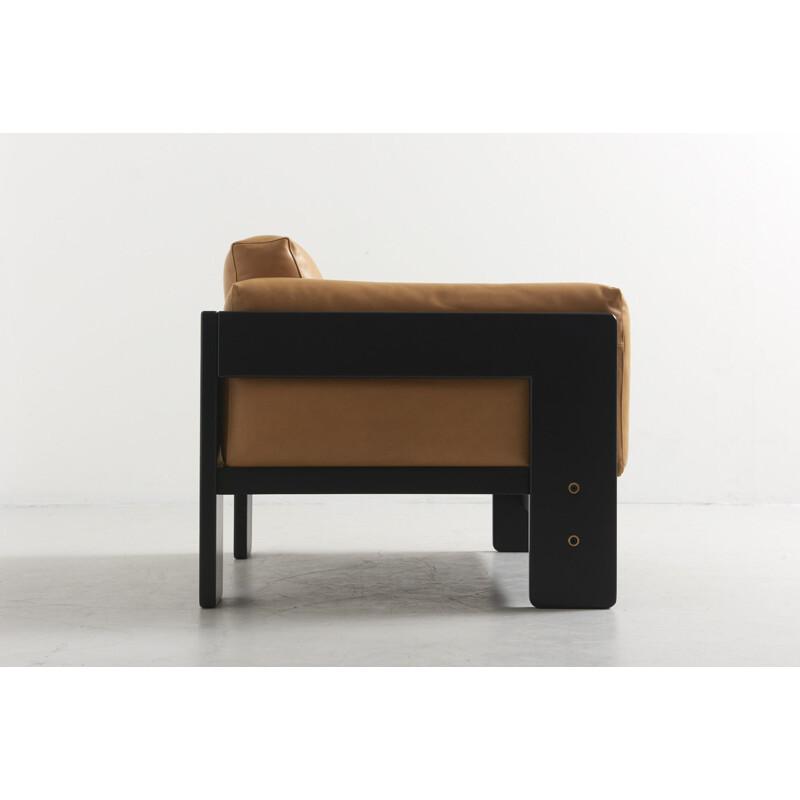 Vintage Chair in Leather by Tobia & Afra Scarpa for Gavina Italy 1960s