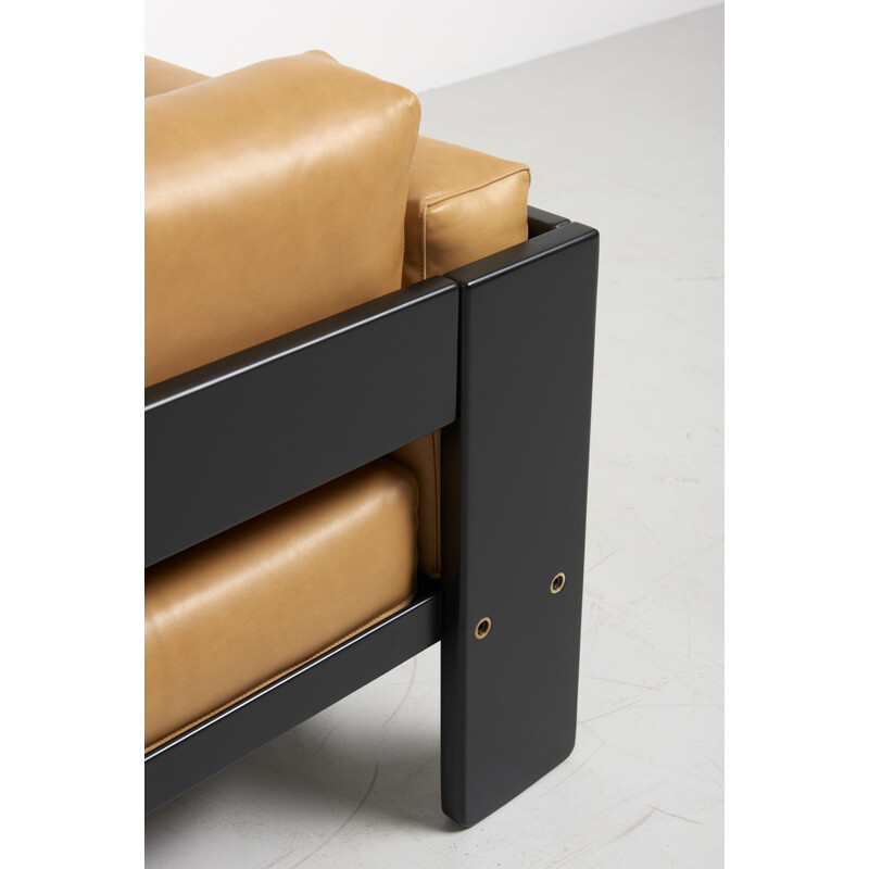 Vintage Chair in Leather by Tobia & Afra Scarpa for Gavina Italy 1960s