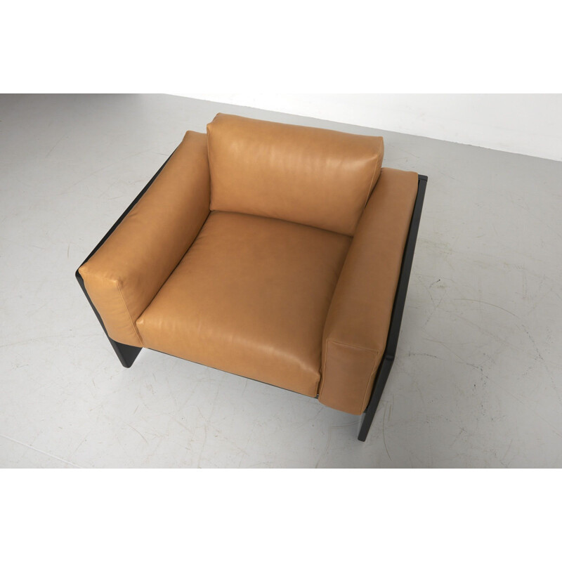 Vintage Chair in Leather by Tobia & Afra Scarpa for Gavina Italy 1960s
