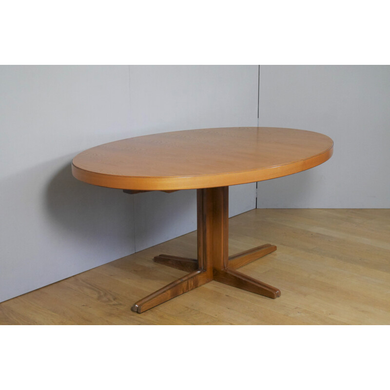 Table de repas vintage ovale extensible Scandinave 1960