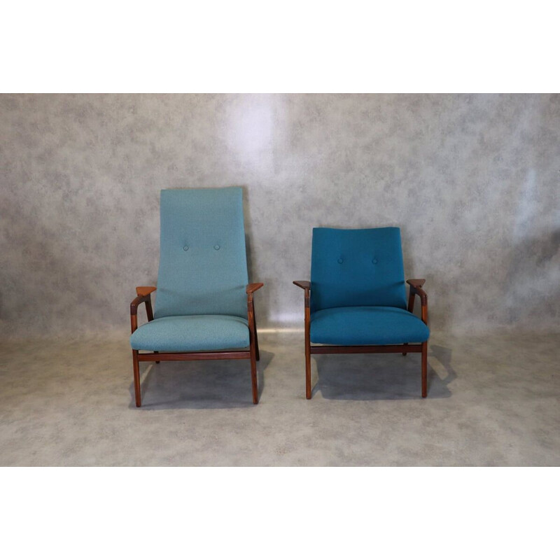 Pair of Mid Century Lounge Chairs By Yngve Ekström For Pastoe, 1960s