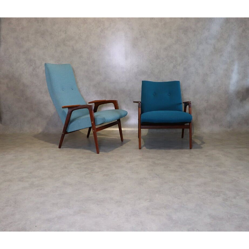 Pair of Mid Century Lounge Chairs By Yngve Ekström For Pastoe, 1960s
