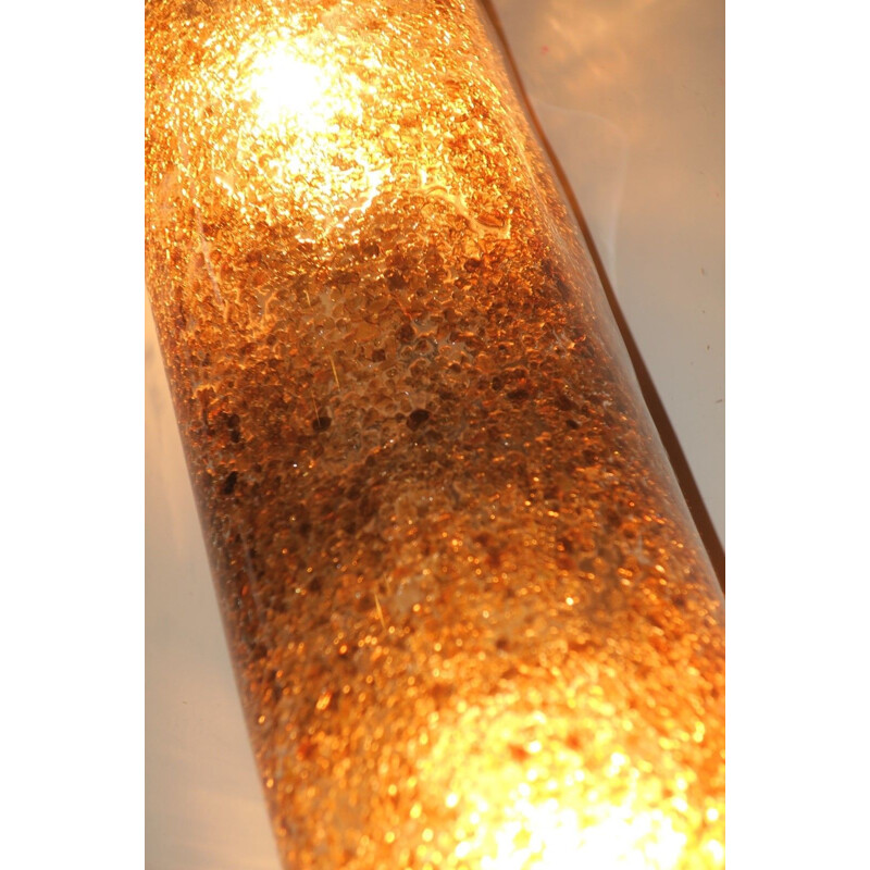 Vintage Murano Glass and Brass Long Wall Light 1950s