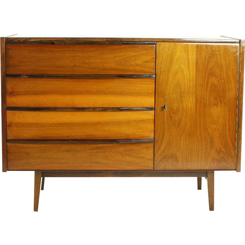 Vintage mahogany highboard by Interier Praha, Czechoslovakia 1970