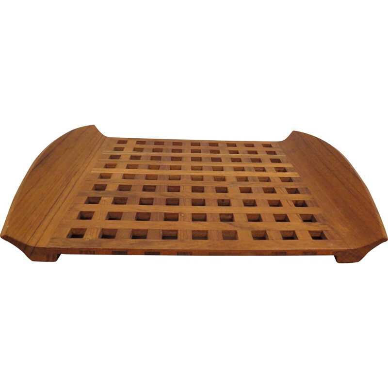 Dansk Design tray in teak with glass inserts, Jens QUISTGAARD - 1960s