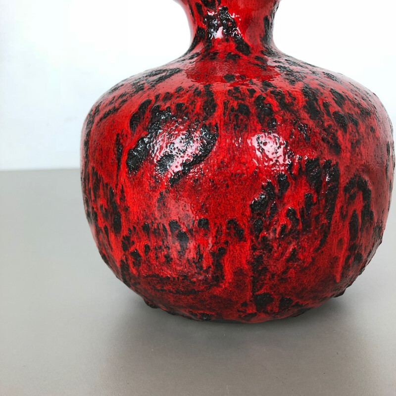 Vintage fat lava ceramic vase from Gräflich Ortenburg, Germany 1960