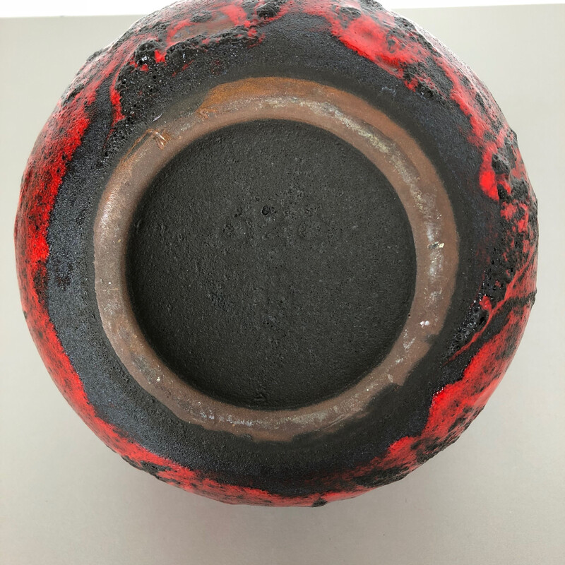 Vintage fat lava Keramikvase von Gräflich Ortenburg, Deutschland 1960