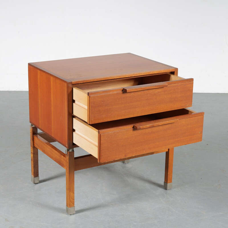 Mesa lateral Vintage com gavetas por Pieter de Bruyne para AL Meubel, Bélgica 1959