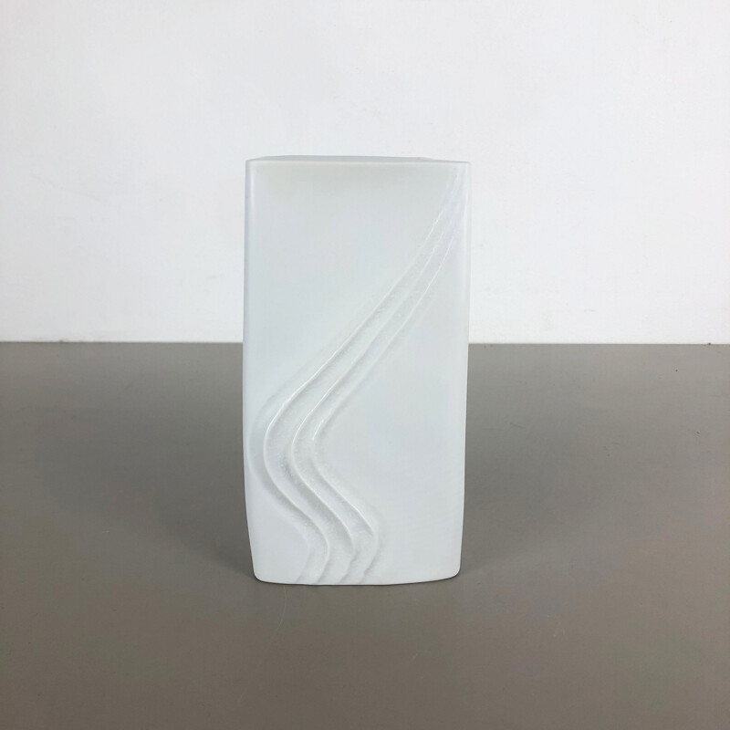 Grande vaso de porcelana OP Art de Martin Freyer para Rosenthal, Alemanha 1970