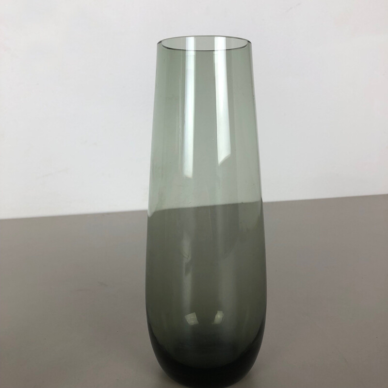 Pair of vintage glass vases by Wilhelm Wagenfeld for the Wmf, Germany 1960