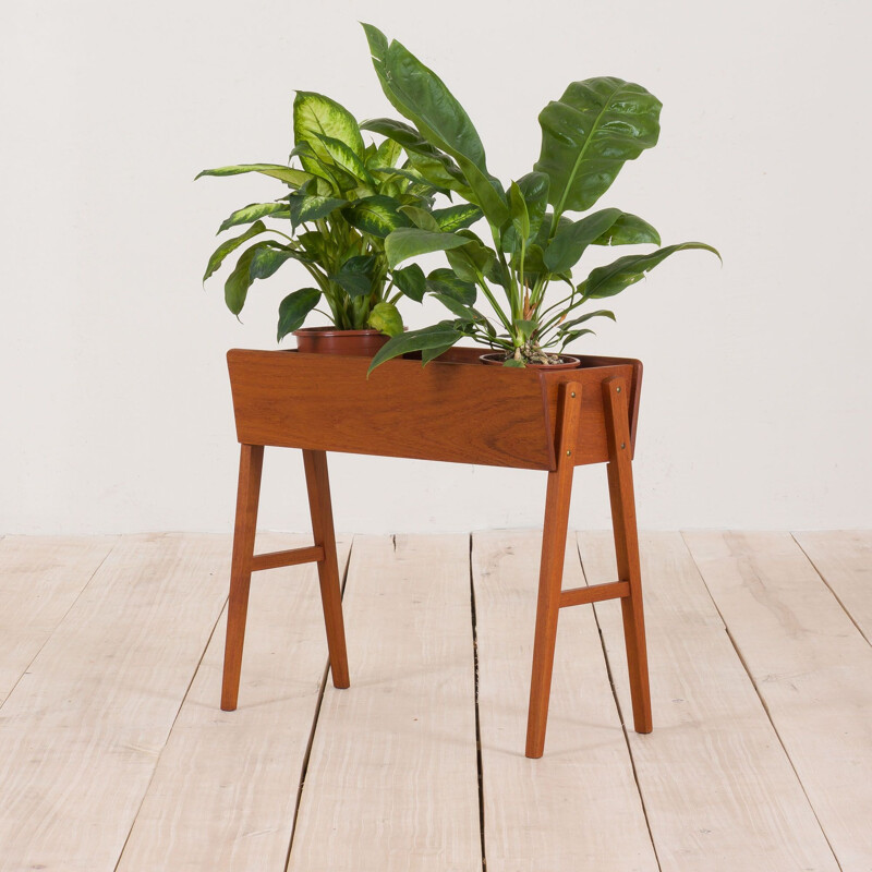 Mid century modern teak planter Danish 1960s