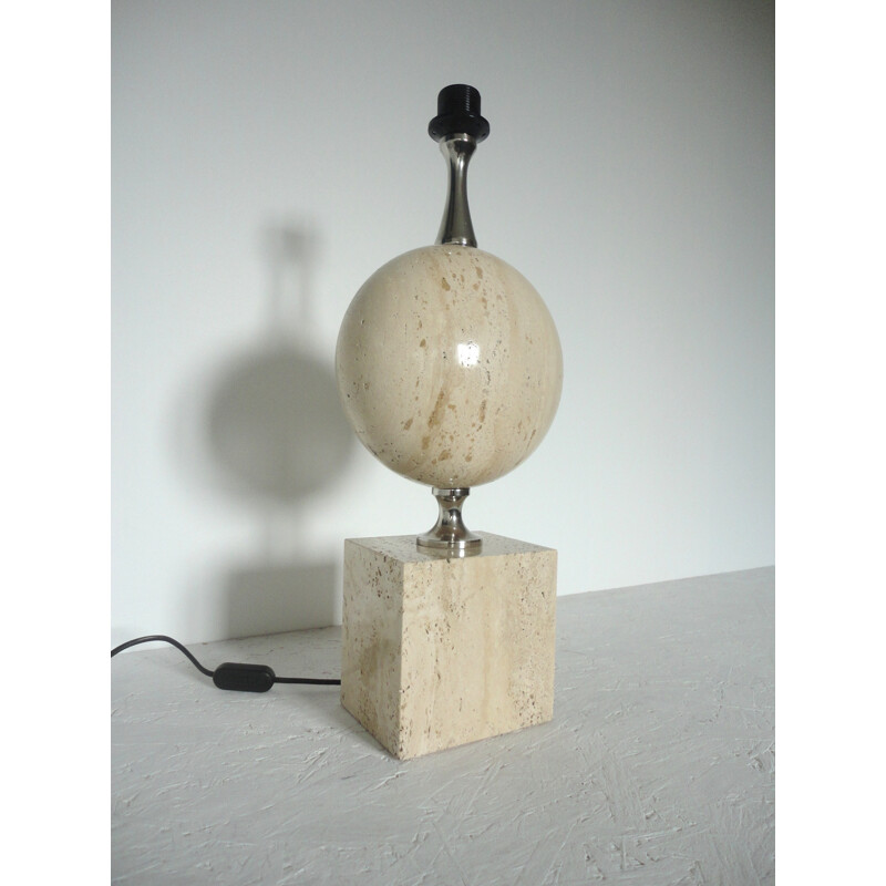 Travertine lamp, Philippe Barbier - 70