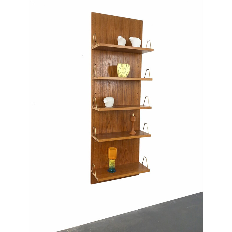 Mid-Century Teak Wall Shelf by Günter Renkel for Rego Mobile Germany 1960s