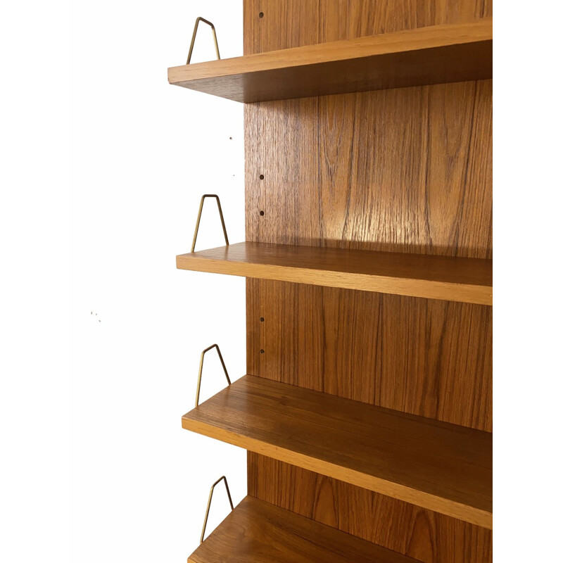 Mid-Century Teak Wall Shelf by Günter Renkel for Rego Mobile Germany 1960s