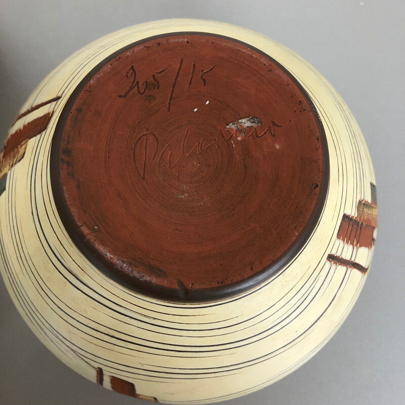 Juego de 3 jarrones de cerámica vintage de Franz Schwaderlapp para Sawa Ceramic, Alemania 1960
