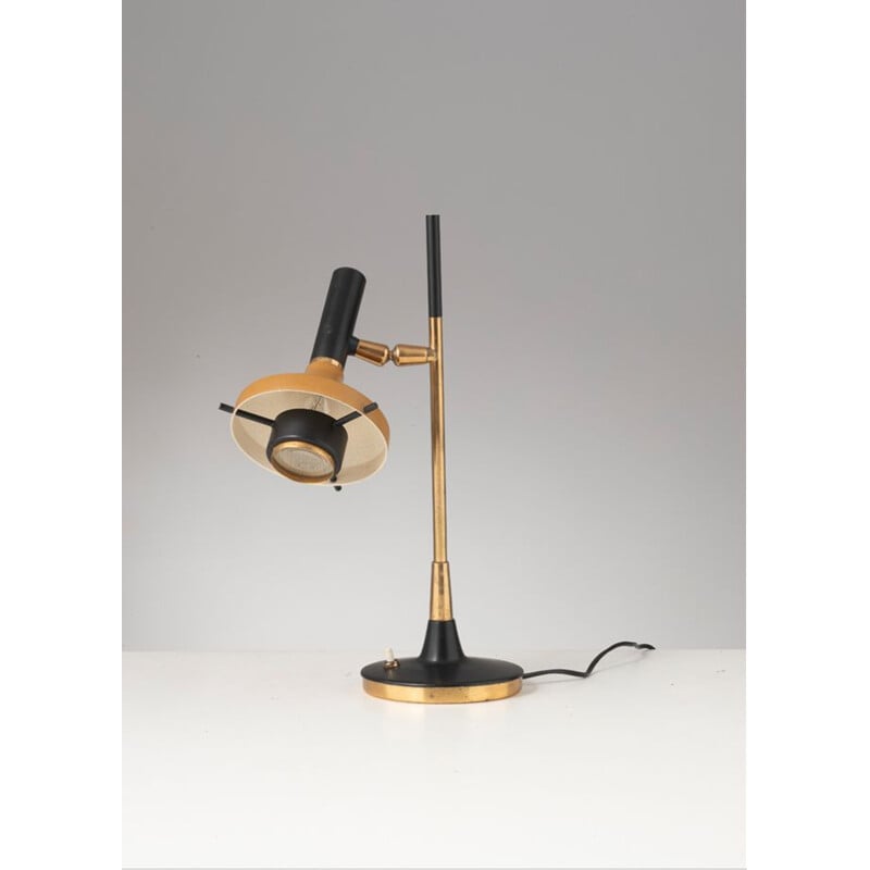 Lampe de table vintage Oscar Torlasco Lumi Italie 1950