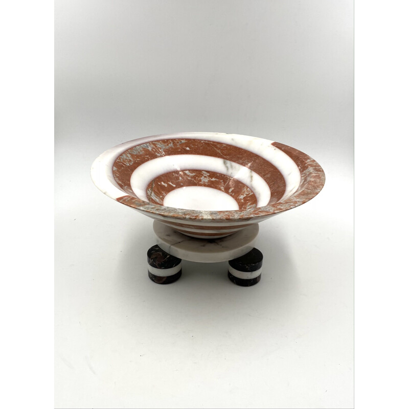 Vintage Martine Bedin Piotr important marble centerpiece for Up&Up Carrara Italy 1980s