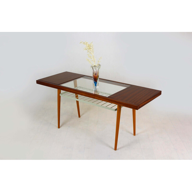 Vintage glazen salontafel van Jitona, 1960