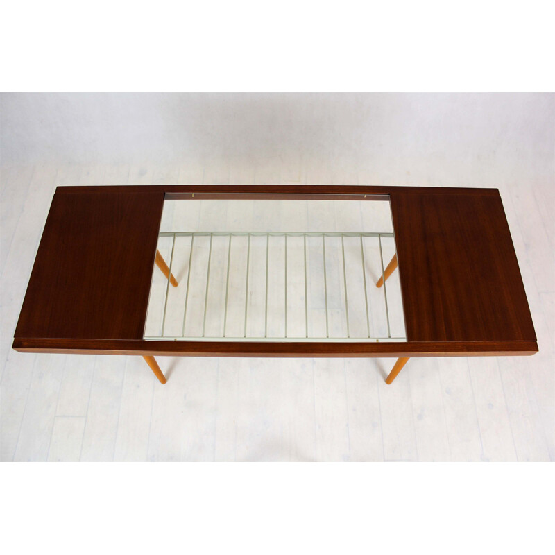 Vintage glass coffee table by Jitona, 1960