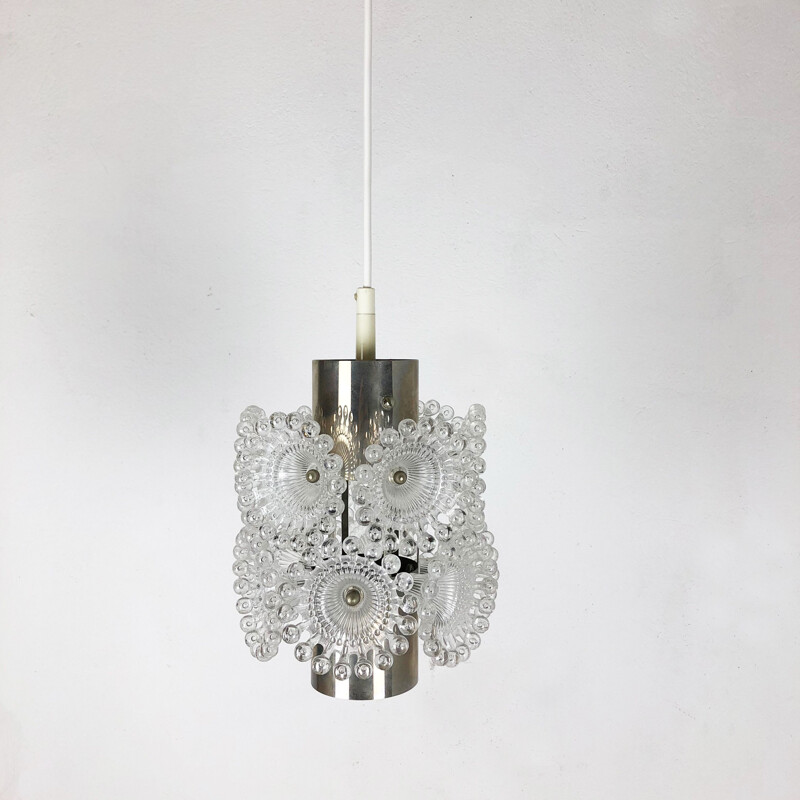 Vintage Modernist Dandelion Space Age hanging Light by Sölken Lights Germany 1970s